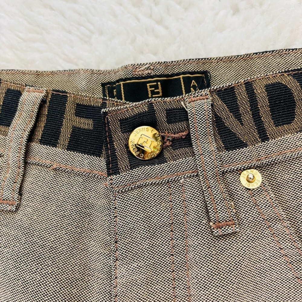 Fendi High Waist Women’s Tan Pants size EU 43 US 29 - Picture 8 of 16